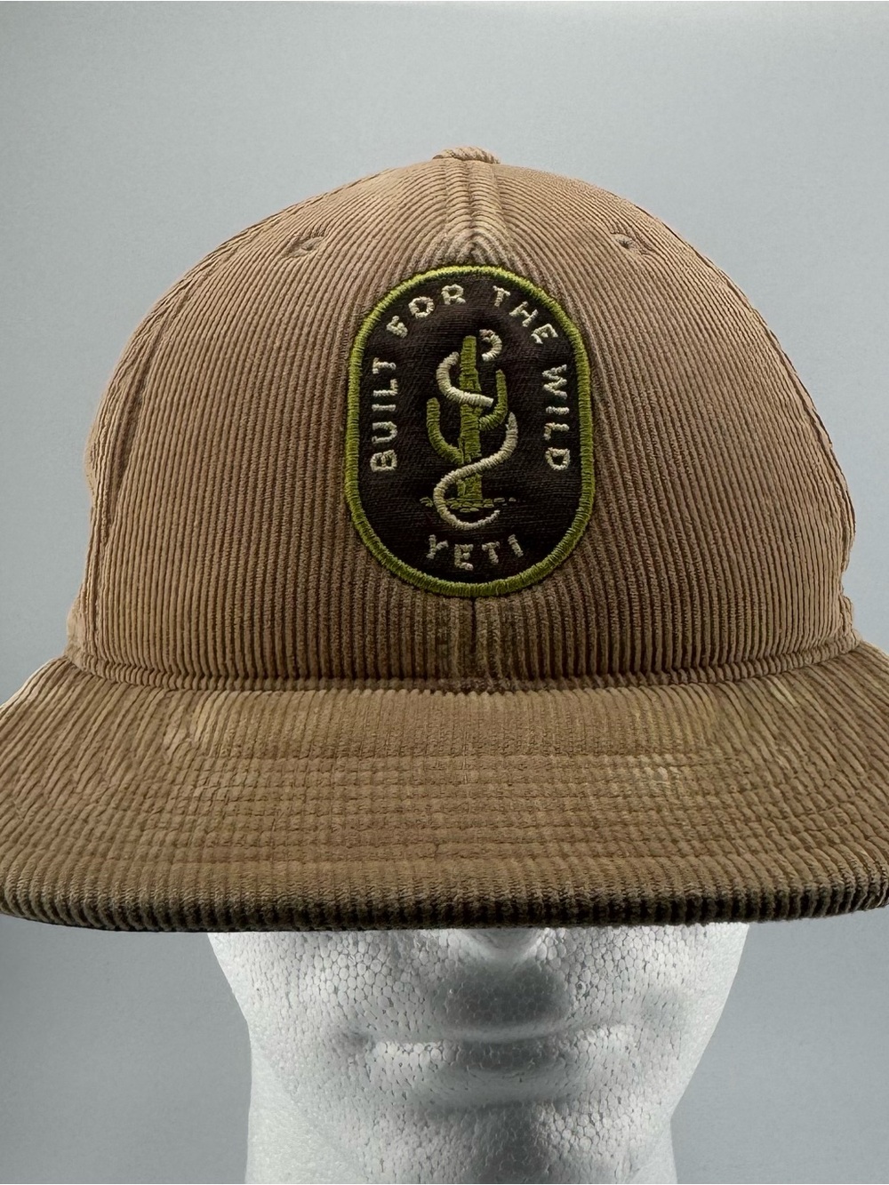 YETI Built For The Wild Corduroy Snapback Hat Tan Cap READ DESCRIPTION